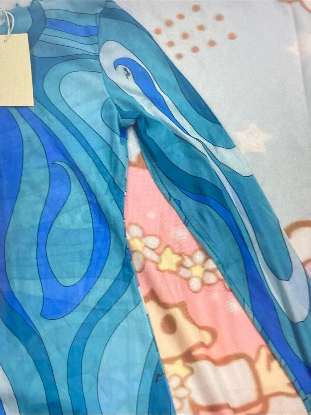 Emilio Pucci Turquoise & Cobalt Swirl Long Sleeve Maxi Dress - Picture 7 of 9